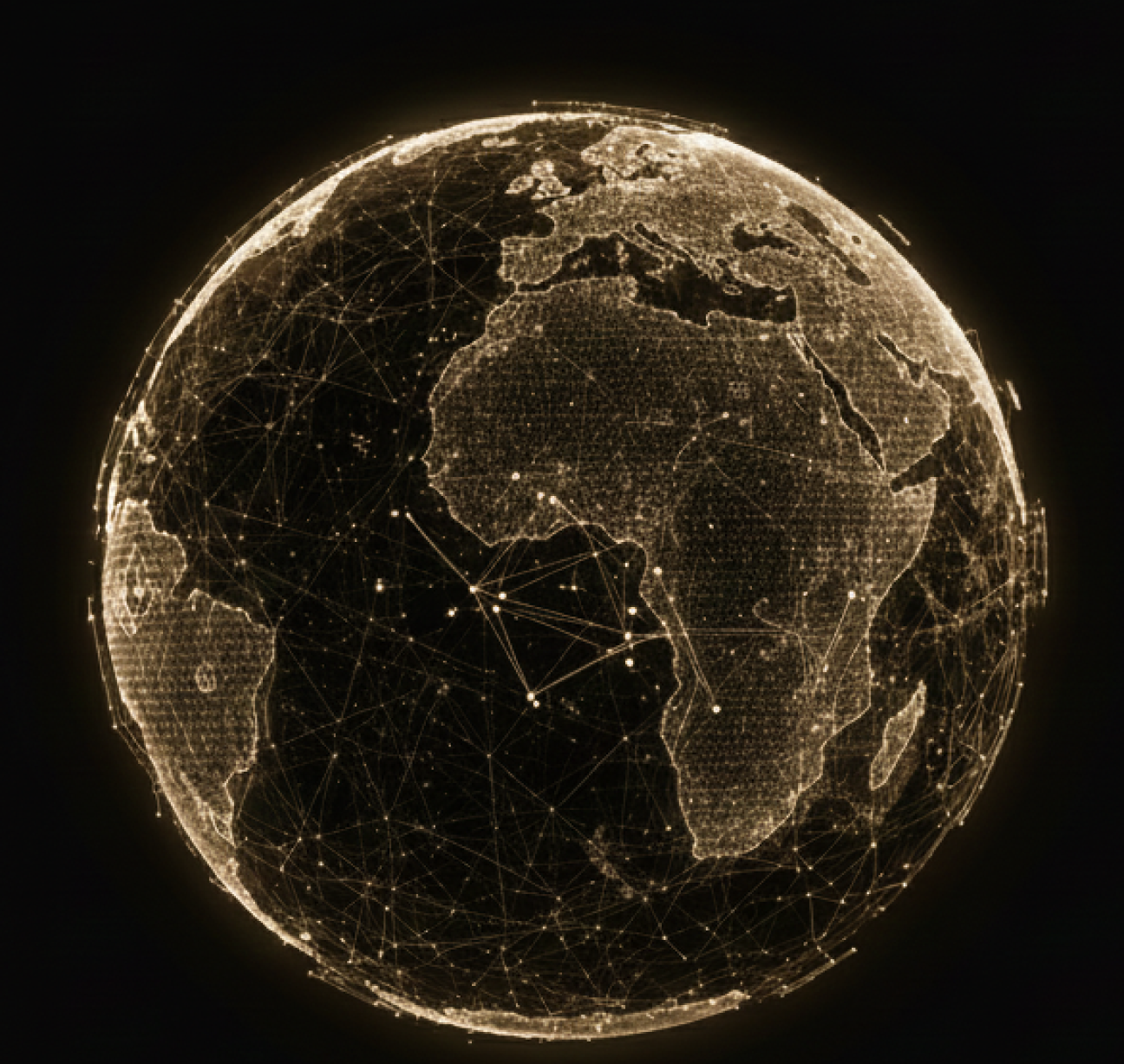 Digital globe representing global infrastructure